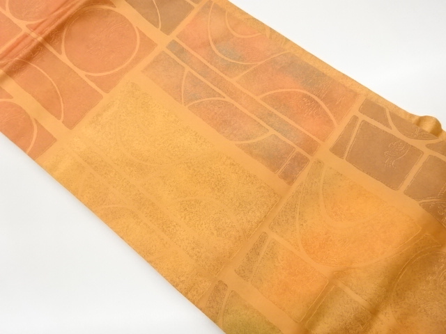 JAPANESE KIMONO / GEOMETRY / FLOWER / GRASS PATTERN WEAVING NAGOYA OBI
